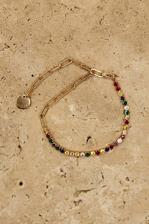 Francesca Bracelets - Rainbow / Gold