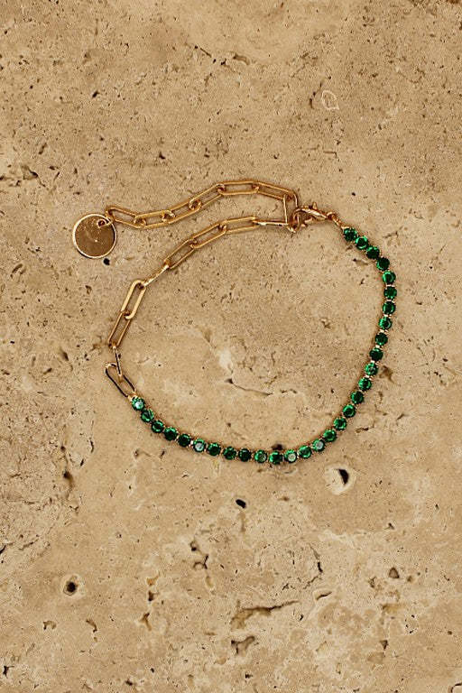 Francesca Bracelets - Emerald / Gold